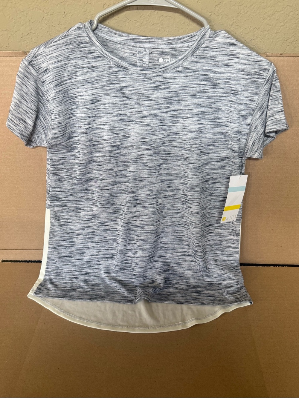 Zella Soft Heathered Gray Tee